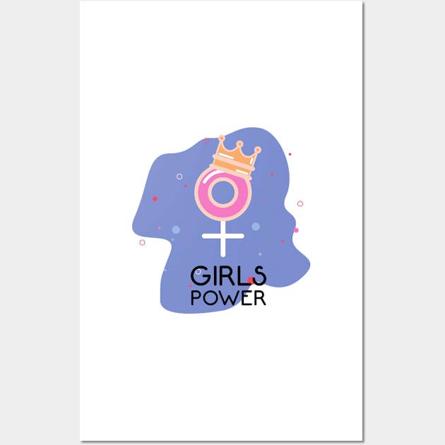 Girls Have the Power to Change the World Wall Art by Alihassan-Art